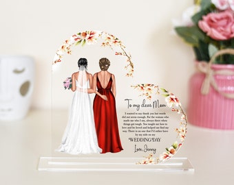 Custom Mother of the Bride Gift - Wedding Art from Daughter - Personalized Mom and Daughter Quote Art,mother of the bride gift from daughter