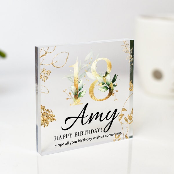 Cadeau d'anniversaire pour elle, plaque cadeau d'anniversaire personnalisée, cadeau d'âge spécial, cadeau d'anniversaire 18e, 21e, 30e, 50e, 60e, cadeau d'anniversaire pour une amie