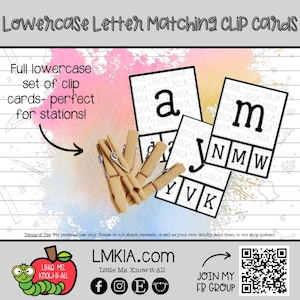 Tarjetas con recortes para unir letras minúsculas. Recursos para el aula, materiales imprimibles para docentes, juegos de estaciones, práctica de reconocimiento de letras, lectura, aprendizaje.