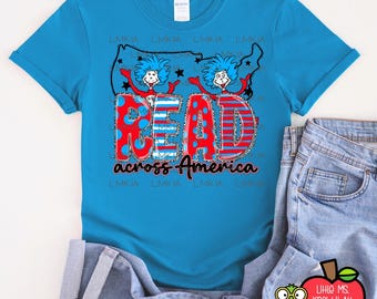 Read Across America T-Shirt, Teacher Reading Shirt, Doodle Design