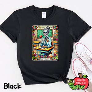 Camiseta com cartas de tarô do professor, presente floral de dia dos namorados para professores, presente fofo para o professor de dia dos namorados, mais vendido em fevereiro
