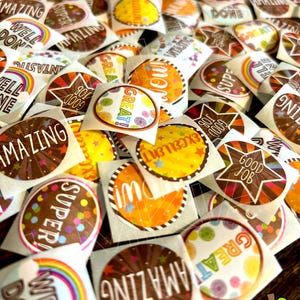 1” Positive Words Stickers for Teachers, Classroom Reward Sticker for Treasure Box, Stickers for Kids & Teachers, Back to School, Homeschool