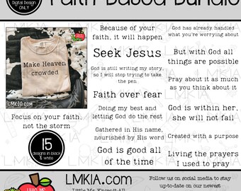 Diseño PNG de texto simple en blanco y negro basado en la fe, descarga digital, paquete para Google Drive