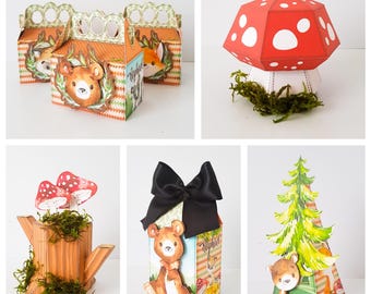 WOODS Birthday Party Favor Digital Box