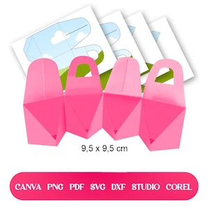 Activity box playdoh stamps and crayons, Coloring Box, Box Template, Digital File SVG or Studio, Favor Box - studio/ dxf/svg/pdf/canva/corel