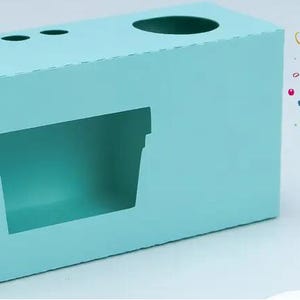 Szablon pudełka na ciastolinę i kredki - Kolorowanka Plik cyfrowy dla studia, pdf, dxf i svg - Szablon pudełka na kredki Play-doh 1 oz - Pudełko na upominki