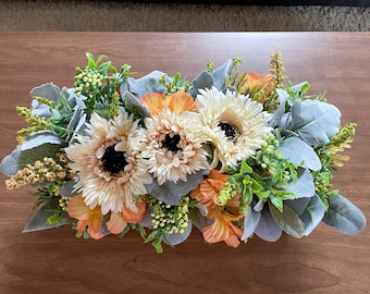Table Centerpiece, Farmhouse Centerpiece, Farmhouse Decor, Flower Arrangement, Farmhouse Arrangement, Lambs Ears, Home Décor, Table Decor