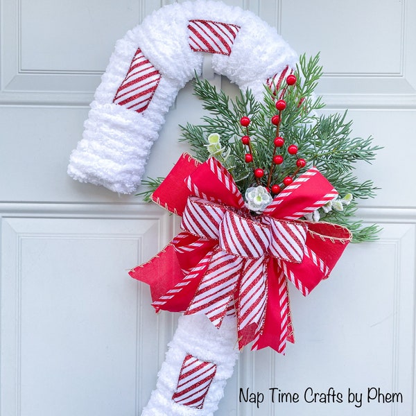 Candy Cane Wreath, Christmas Wreath, Christmas Decor, Holiday Decor, Candy Cane, Candy Cane Decor, Christmas