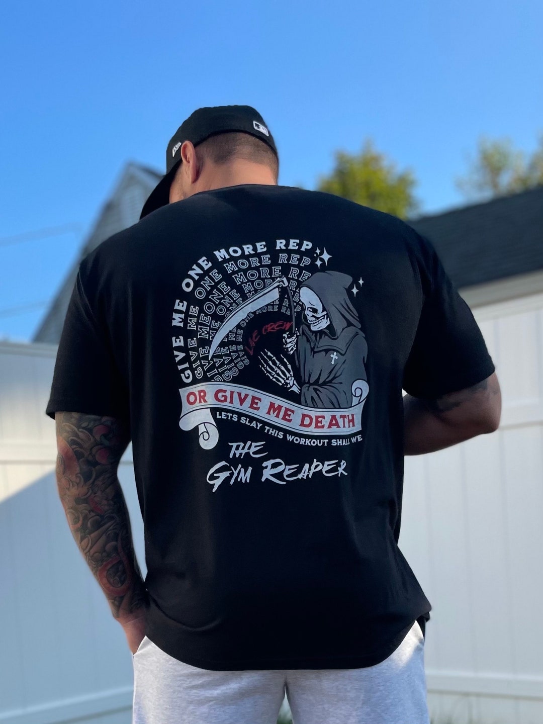 Grim Reaper Gym Shirt, Halloween Shirt, Gym Pump Cover, Weightlifting