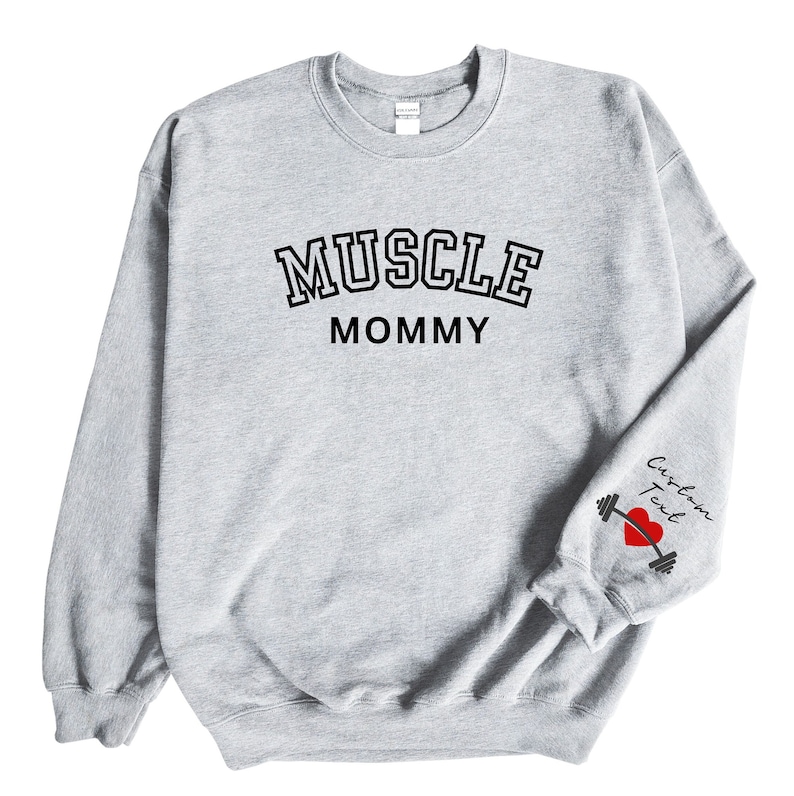 Custom Muscle Mommy Gym Pump Cover With Kid Name on Sleeve