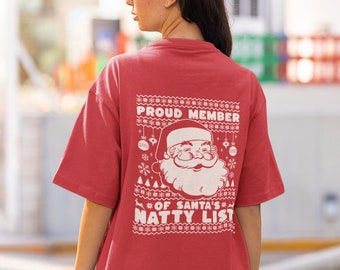 Santa Natty List Christmas Gym Shirt, Pump Cover, Christmas Shirt, Santa Shirt, Christmas Gym Gift, Gym Rat Shirt, Workout Shirt, Xmas Shirt