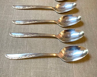 Oneida ‘Fascination’ Teaspoons  Set of Six 1950s country cottage