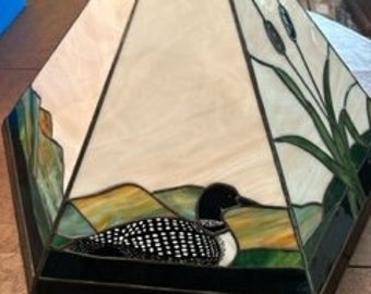 Stained Glass Lamp Shade - Loon