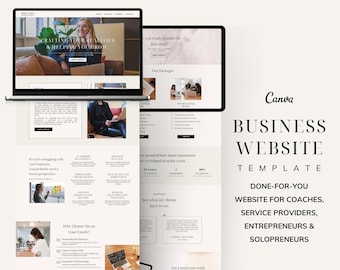Canva Website Template: Daisy Business Design für Coaches