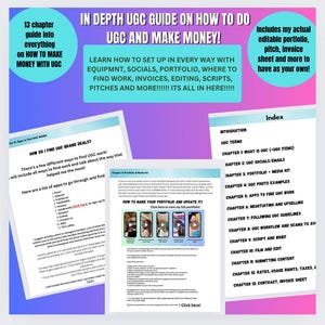 UGC Creator Ultimate Toolkit, Portfolio Template, Influencer Contract Template, Media Kit, Social Media Trackers, Instagram Content Prompts