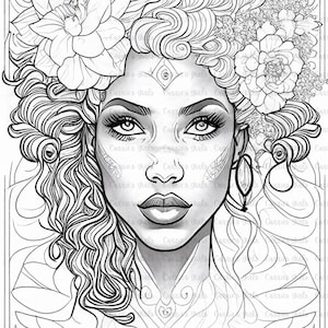 Melanin Queen Collection Volume 1 15 Coloring Pages Adults - Etsy