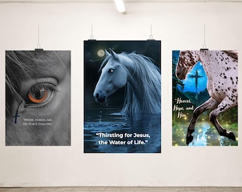 Faith Horse Poster Uplifting Wisdom From God Speaks Three Options To Choose From