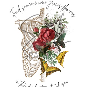 Someone Who Grows Flowers PNG, Zach Bryan PNG, Find Someone Who Grows Flowers in the Deepest Part of You Sublimation Print Instant Download