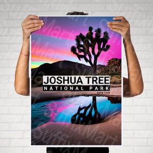 National Park Poster | Joshua Tree National Park Print | Travel Poster | Ai Generative