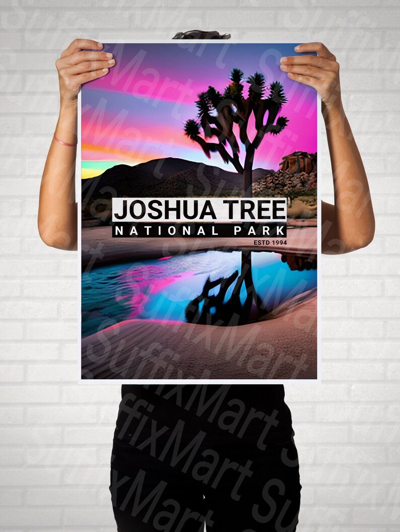 National Park Poster | Joshua Tree National Park Print | Travel Poster ...