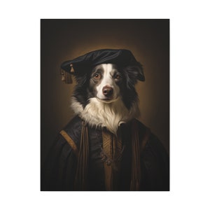 Border Collie - Renaissance Painter - Pet Portrait Canvas
