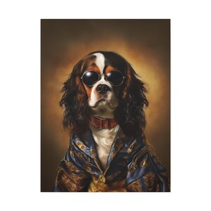 Dog Portrait Canvas Print - Cavalier King Charles Spaniel Pet Portrait - Pet Lover Wall Art