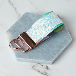 Keychain for Women, Key Fob, Fabric Keychain, Chunky Glitter, Key Chain, Made in Canada, New Home Gift, Gift for Mom, Mothers Day