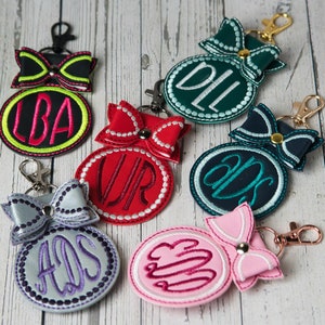 Custom Monogram Keychain, Custom Key Fob, Monogram Keychain, Initial Keychain, Monogram Key Fob, Backpack Tag, Back to School, Gift for Mom