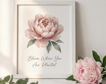 Botanical Quote Gallery Wall Art Prints – Inspirational Home Decor (Digital Download)