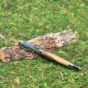 Met de hand gedraaide King Goncalo Alves houten magnetische rollerbalpen | Unieke handgemaakte pen | Gepersonaliseerde cadeau | Luxe schrijven l Vaderdag