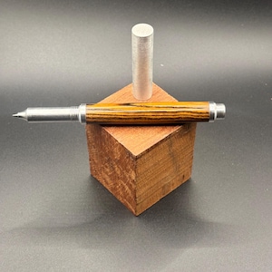 Handgedraaide Bocote balpen van ruw aluminium | Unieke handgemaakte pen | Gepersonaliseerde cadeau | Luxe schrijven | Verzamelaars: Vaderdag