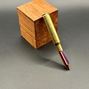 Mini .30 kaliber kogelcartridge draaipen l Unieke handgemaakte pen l Perfect voor jagers l Man cadeau l Amerikaans l VS l Vaderdag