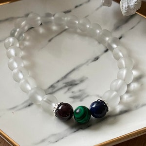 SB1056 Pulsera de cristal del zodiaco de tu carta natal