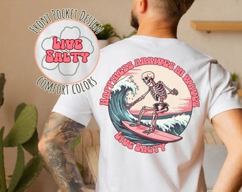 Retro Surf Beach Bum Shirt for Surfers and Stoners, Festival Concert T-shirt for Spring Break, Surfing Beach Lover Forever Summer time Gift