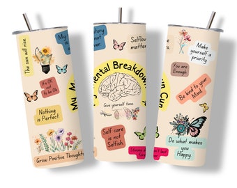 My Mental Breakdown Cup - Mental Health Affirmations, Insulated Travel Mug, Self-Care Gift, gift for her , mental breakdown motivation, Gift