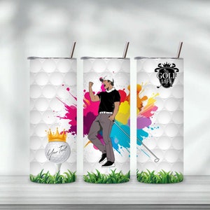 Great Father’s Day Gift Idea! Golf tumbler | men personalized tumbler, gift for him, dad, husband, birthday, Father’s Day