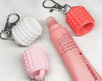 Ole Henriksen Bubble Keychain Cap - Replacement Cap for Ole Henriksen Brand Lip Balm Holder - Swivel Clip for Keys, Lanyard or Purse