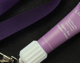 Lip Balm Keychain Cap - Laneige Glossier Compatible - Cute Badge Charm for Nurse or Student - Best Lip Balm Holder Gift - Fluted Style