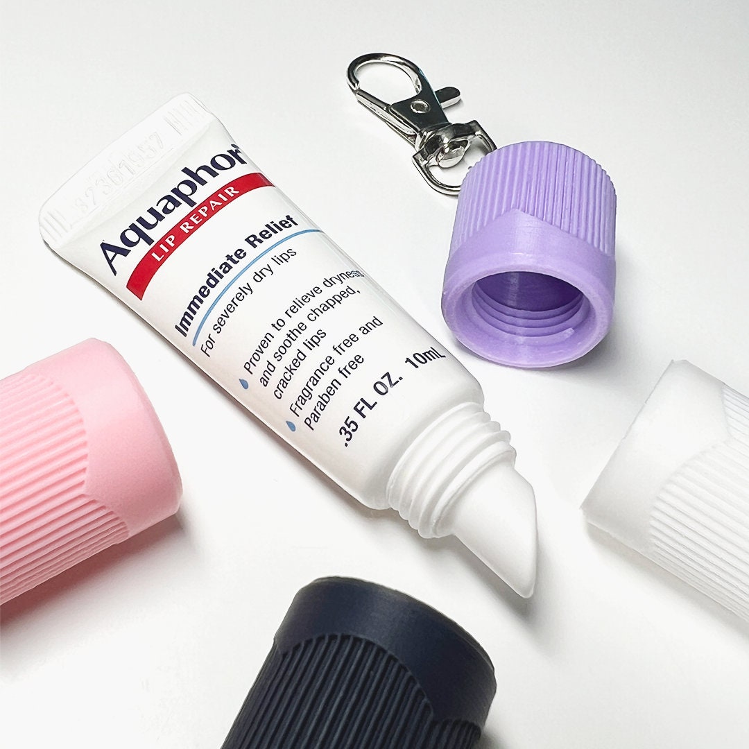 Chunky Lip Balm Keychain Cap: Travel Holder for Aquaphor Lip
