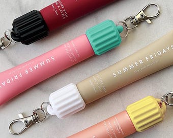 Lip Balm Keychain Cap - Summer Fridays Compatible - Cute Keychain Badge Charm - Perfect Lip Balm Holder Gift for Nurse, Teacher or Student