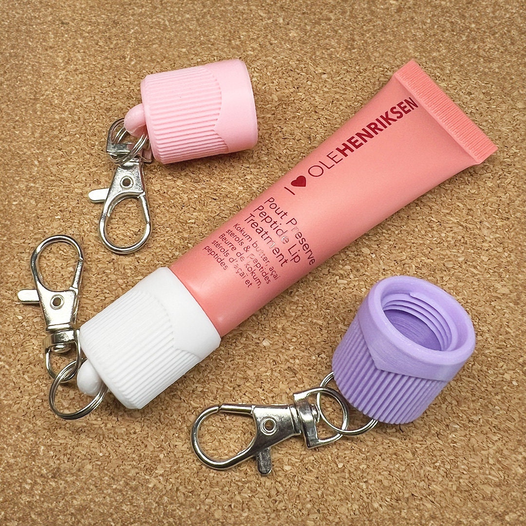 Chunky Lip Balm Keychain Cap: Lip Gloss Holder for Ole Henriksen