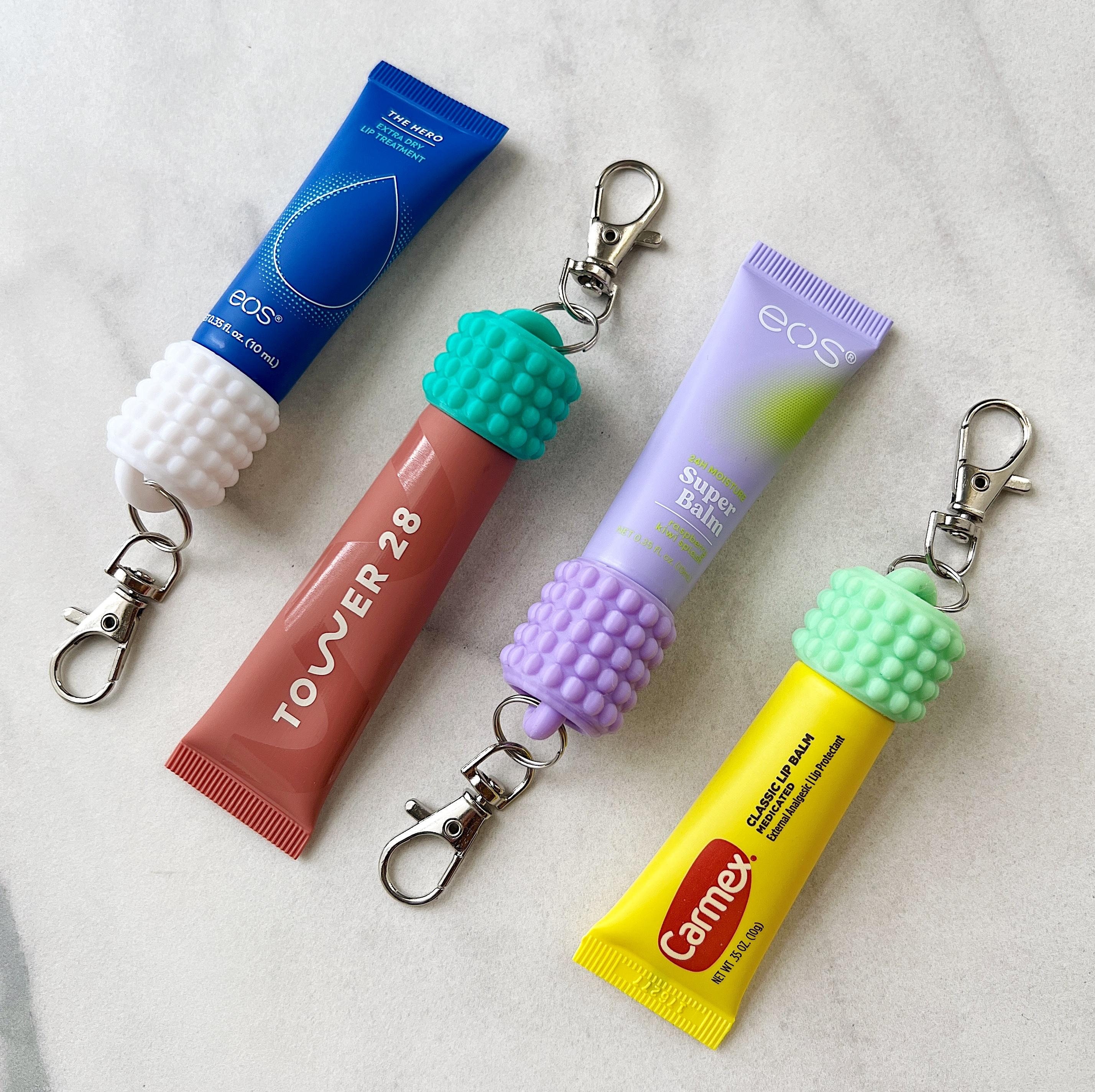 Lip Balm Keychain Holder Bubble Style for Summer Fridays