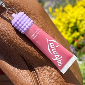 Lanolips Bubble Keychain Cap - Replacement Cap for Lanolips Brand Tinted Lip Balm Holder - Easy Swivel Clip for Keys, Lanyard or Purse