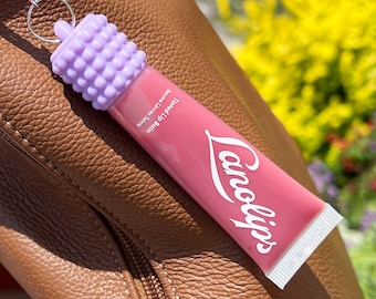 Lanolips Lip Balm Keychain Carrier with Easy Swivel Clip - Bubble