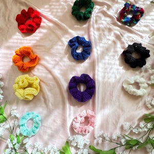 Handmade Crochet Hair Scrunchies