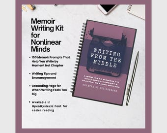 Trauma-Informed Memoir Writing Prompts | 150 Gentle Prompts for Nonlinear Thinkers + Open Dyslexic Font | Healing Journal Workbook PDF