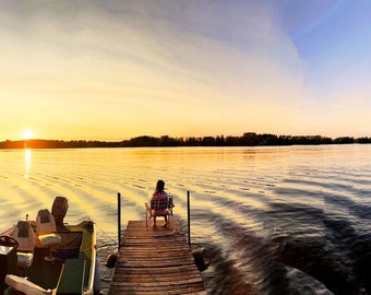 Loon lake sunset