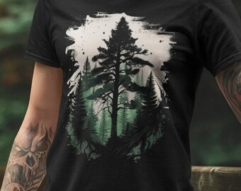 Forest Men's T-shirt | Pine tree Shirts | Nature Tshirt | Graphic Tee | mens tshirt | Tree T-shirt | Nature Shirt |