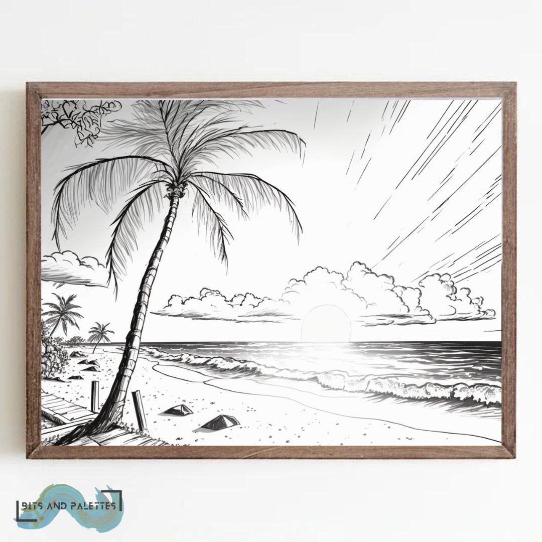 How to Draw a Beach Scene 11 Steps with Pictures  wikiHow  Beach  drawing Sea drawing Easy drawings sketches