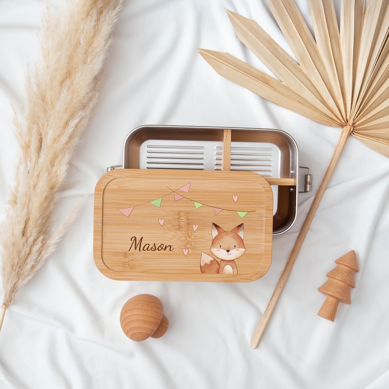 Personalized Wood & Stainless Steel Snack Box!